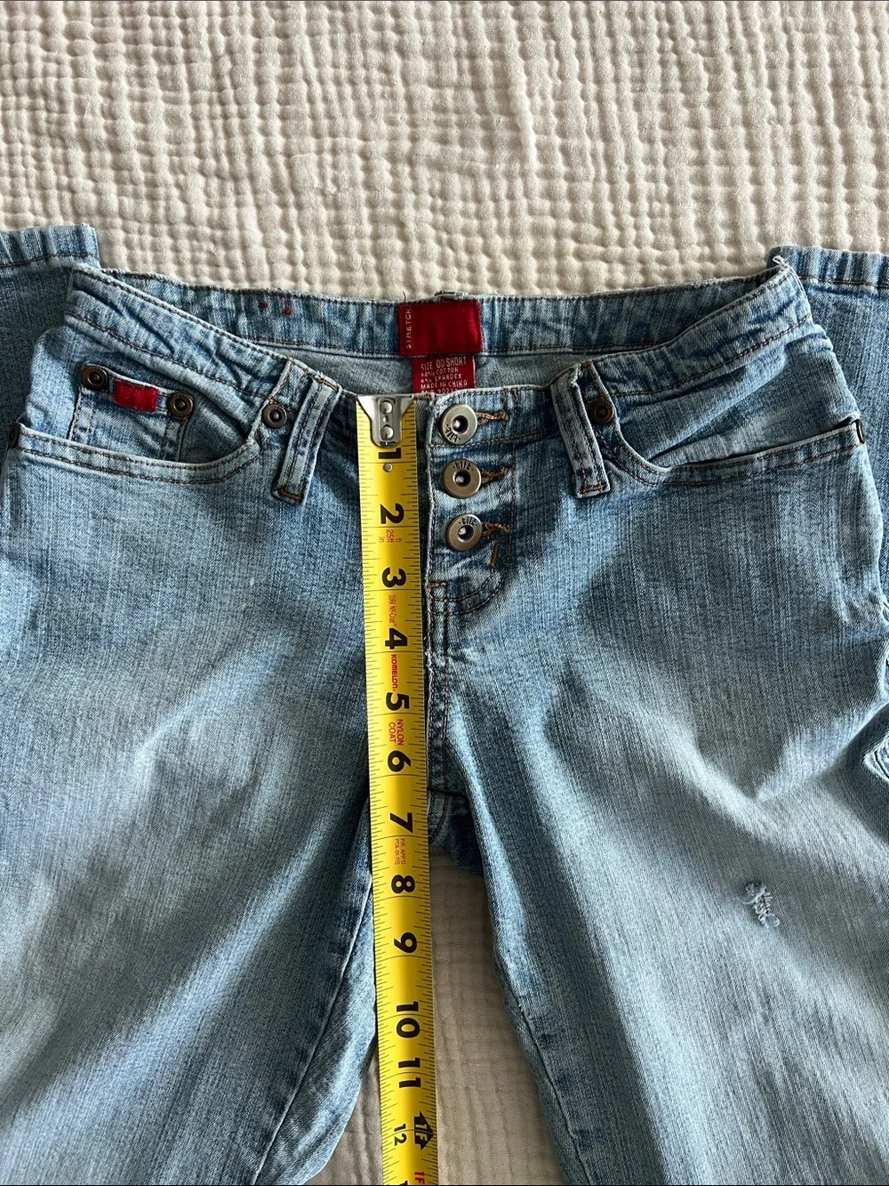 Y2K Light Blue Button-Fly low rise Tilt Jeans - Picture 7 of 12